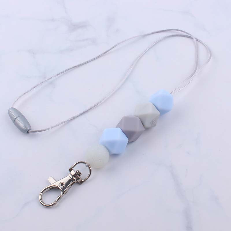 Wholesale Food Grade Silicone Bead Necklace Keychain